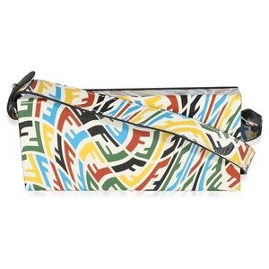 Fendi X Sarah Coleman Multicolor Vitello Vertigo Zucca Horizontal Box Bag Clutch
